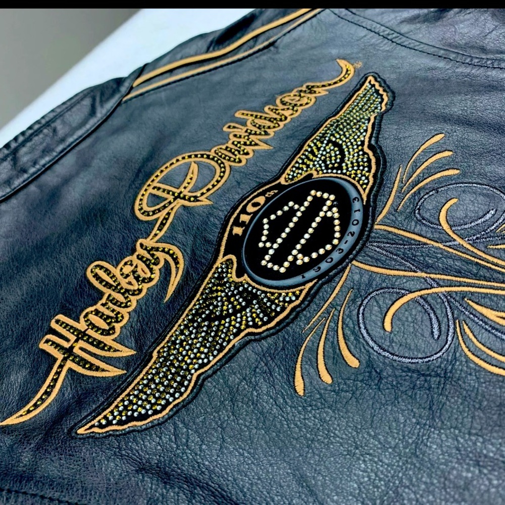 HARLEY DAVIDSON 110TH LEATHER SWAROVSKI JACKET